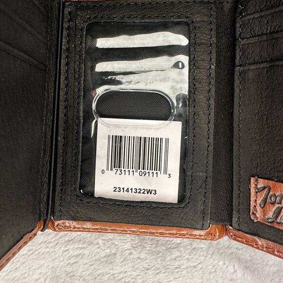 Tony Lama RFID Tri-Fold Wallet Genuine Leather Southwest Aztec Tribal Cowboy - Picture 5 of 11